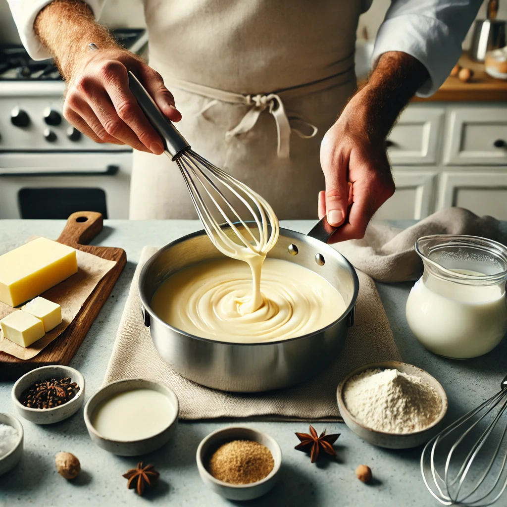 Préparer la béchamel sauce
